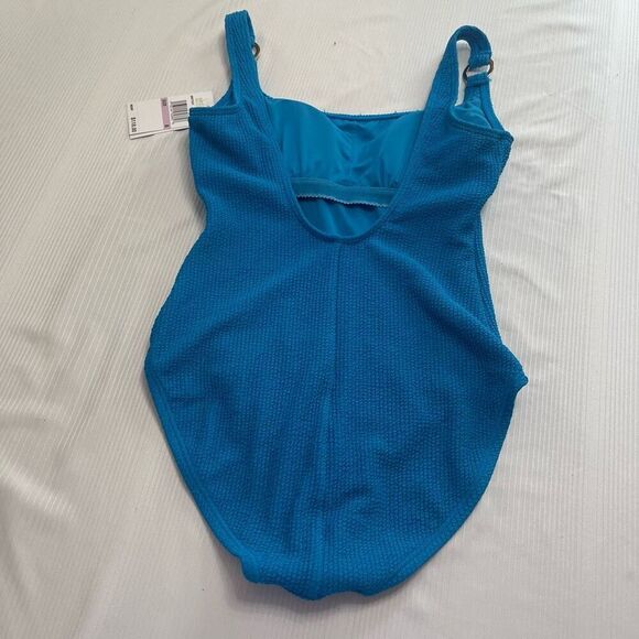 NWT Michael Kors Cyan Blue One Piece Bathing Suit Swimsuit Size 6 New - Picture 7 of 7